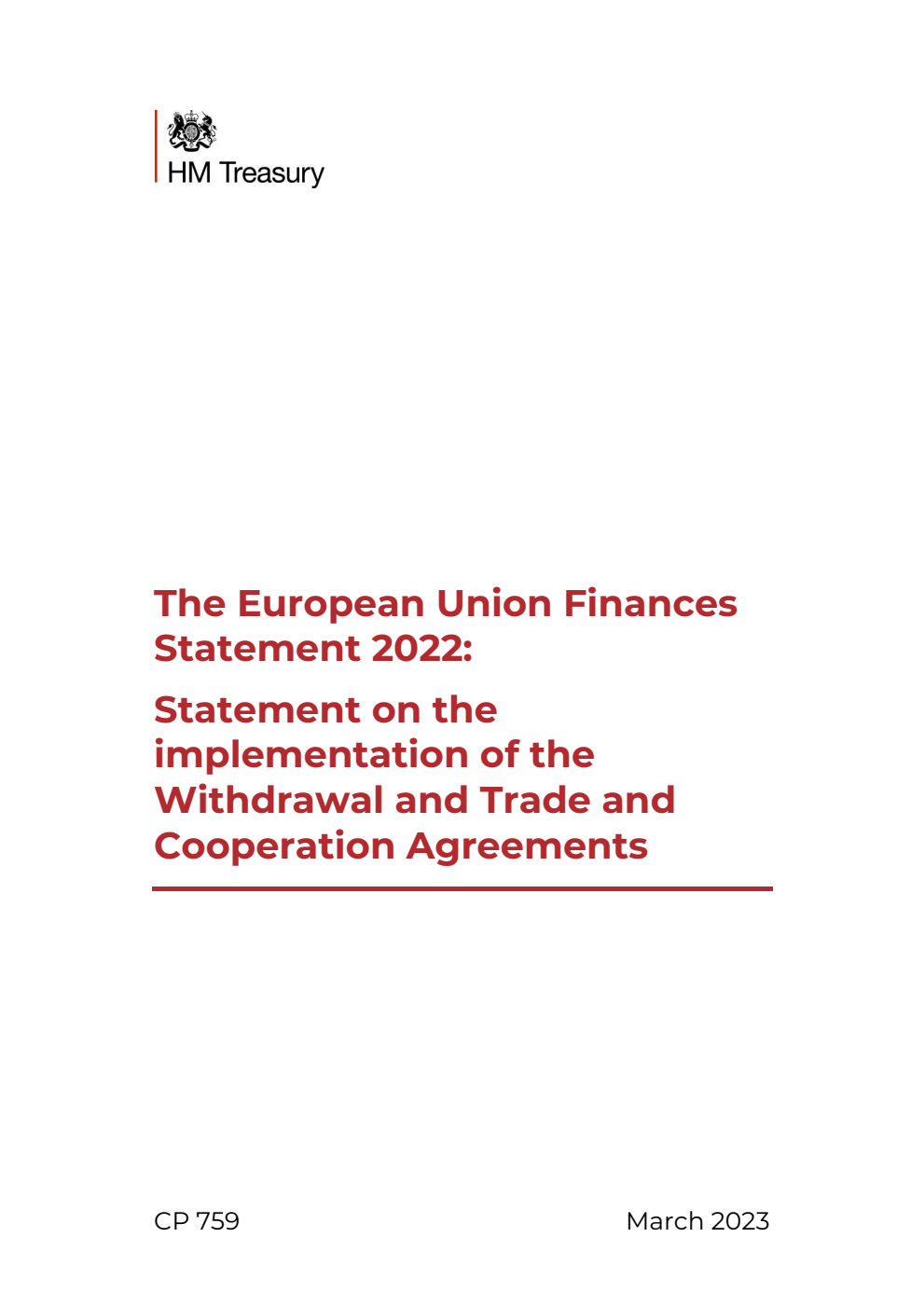 The European Union Finances Statement 2022: Statement On The ...