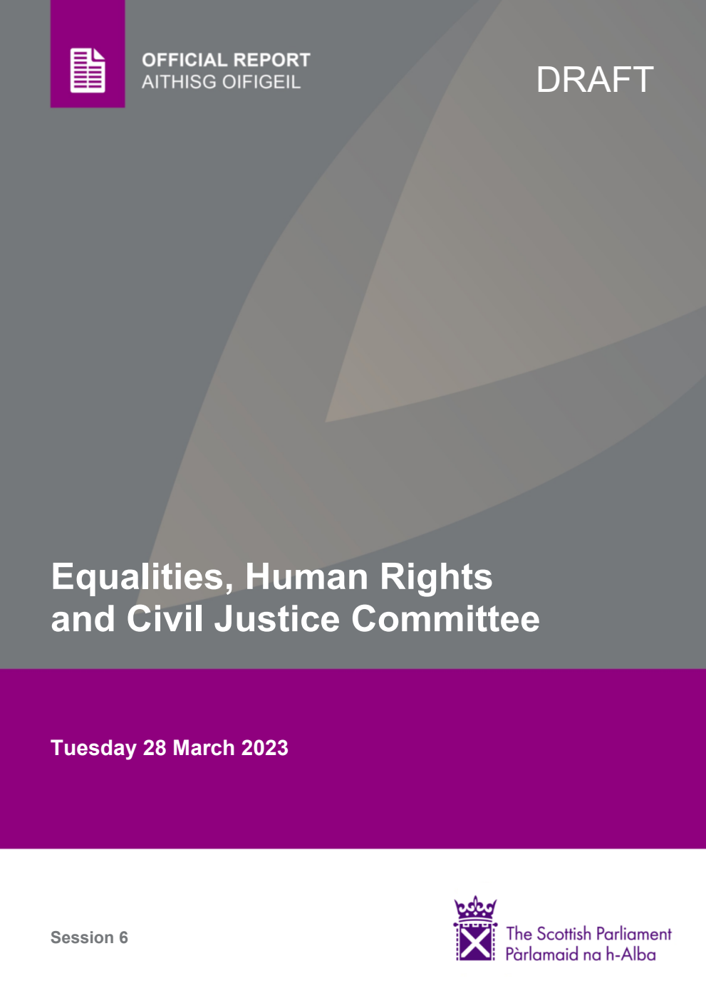 Equalities, Human Rights and Civil Justice Committee 8th Meeting 2023, 28 March 2023 [Draft]